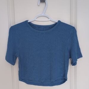 Blue Cropped T-Shirt